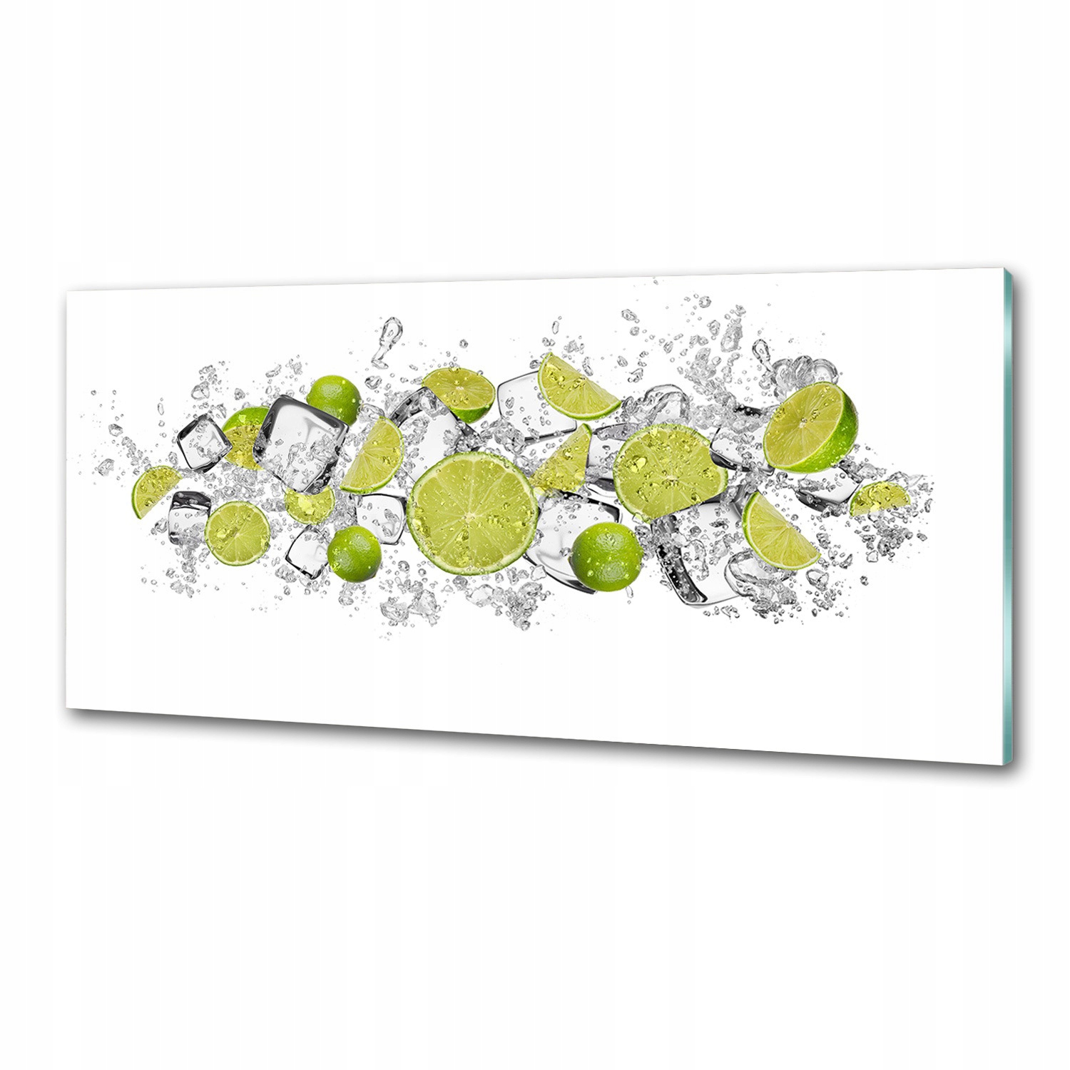 Panel lacobel Limetka kocky ľadu 125x50 cm Lepidlo