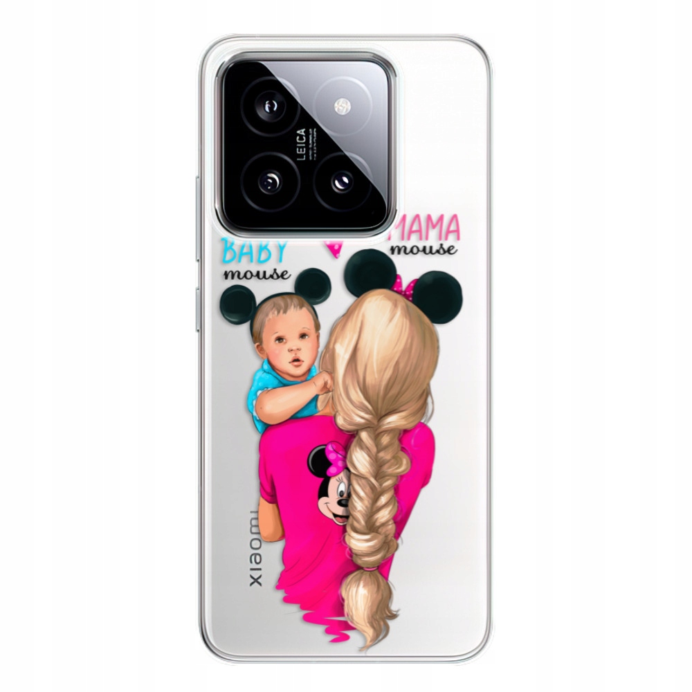 Silikonowe etui iSaprio Mama Mouse Blonde and Boy do Xiaomi 14