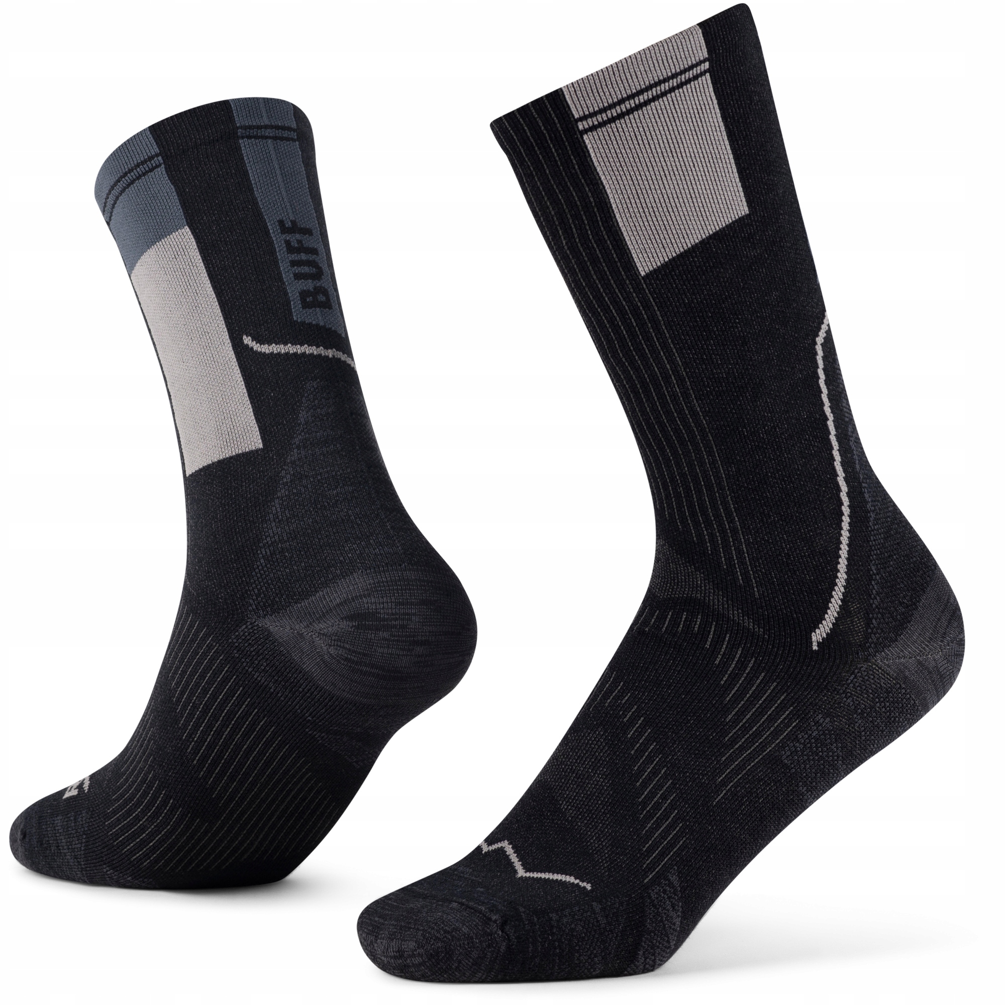 Ponožky Buff Coolnet do poloviny lýtka, černé vel. S 36-38