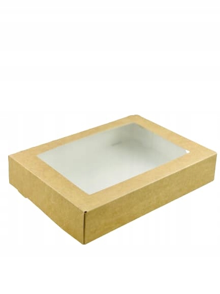

Pudełko Kraftowe Zamykane Z Okienkiem 19X13X5CM