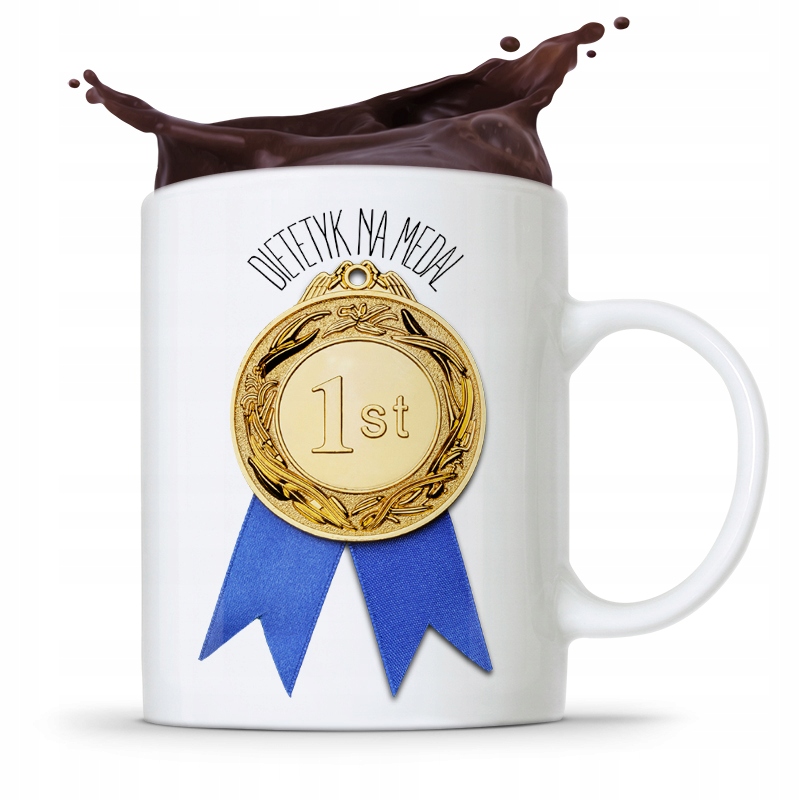 DLA DIETETYKA DIETETYCZKI KUBEK DIETETYK NA MEDAL z Nadrukiem ze Zdjęciem