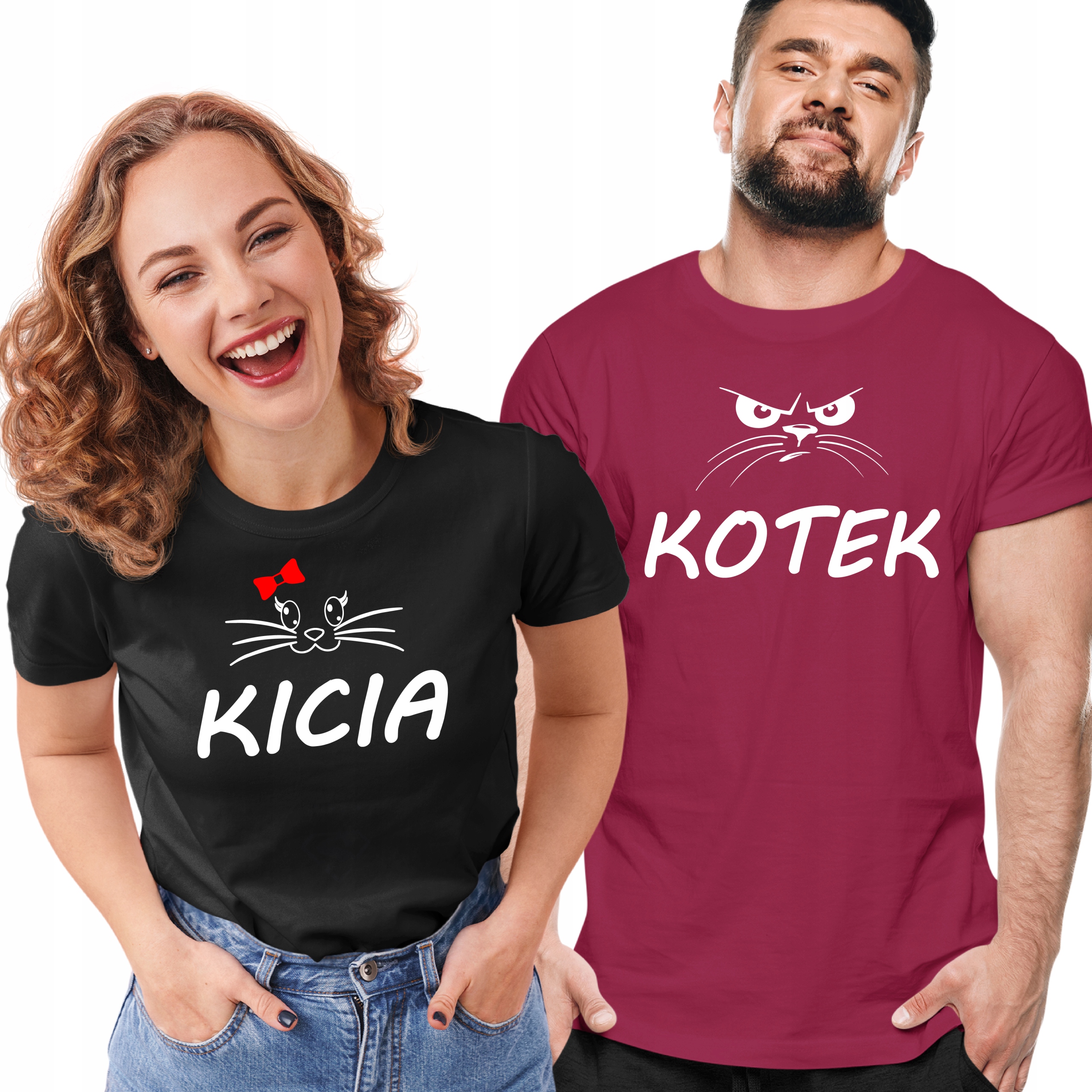 

Zestaw Koszulek Koszulki Na Walentynki Kotek Kicia