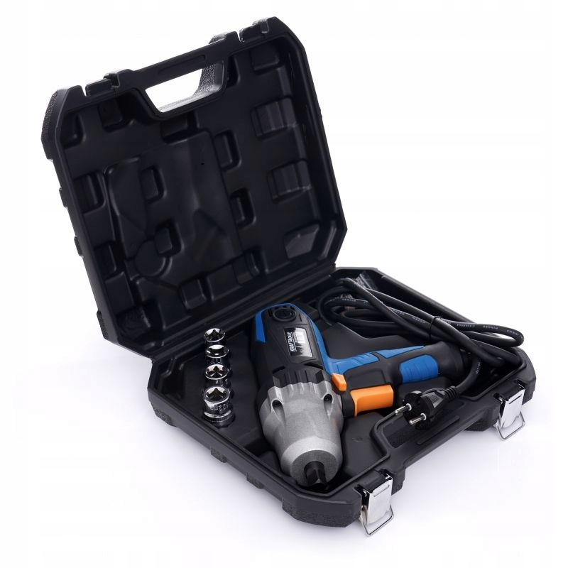 KLUCZ ELEKTRYCZNY UDAROWY 1/2" +NASADKI 2200W Prędkość obrotowa 3000 obr./min