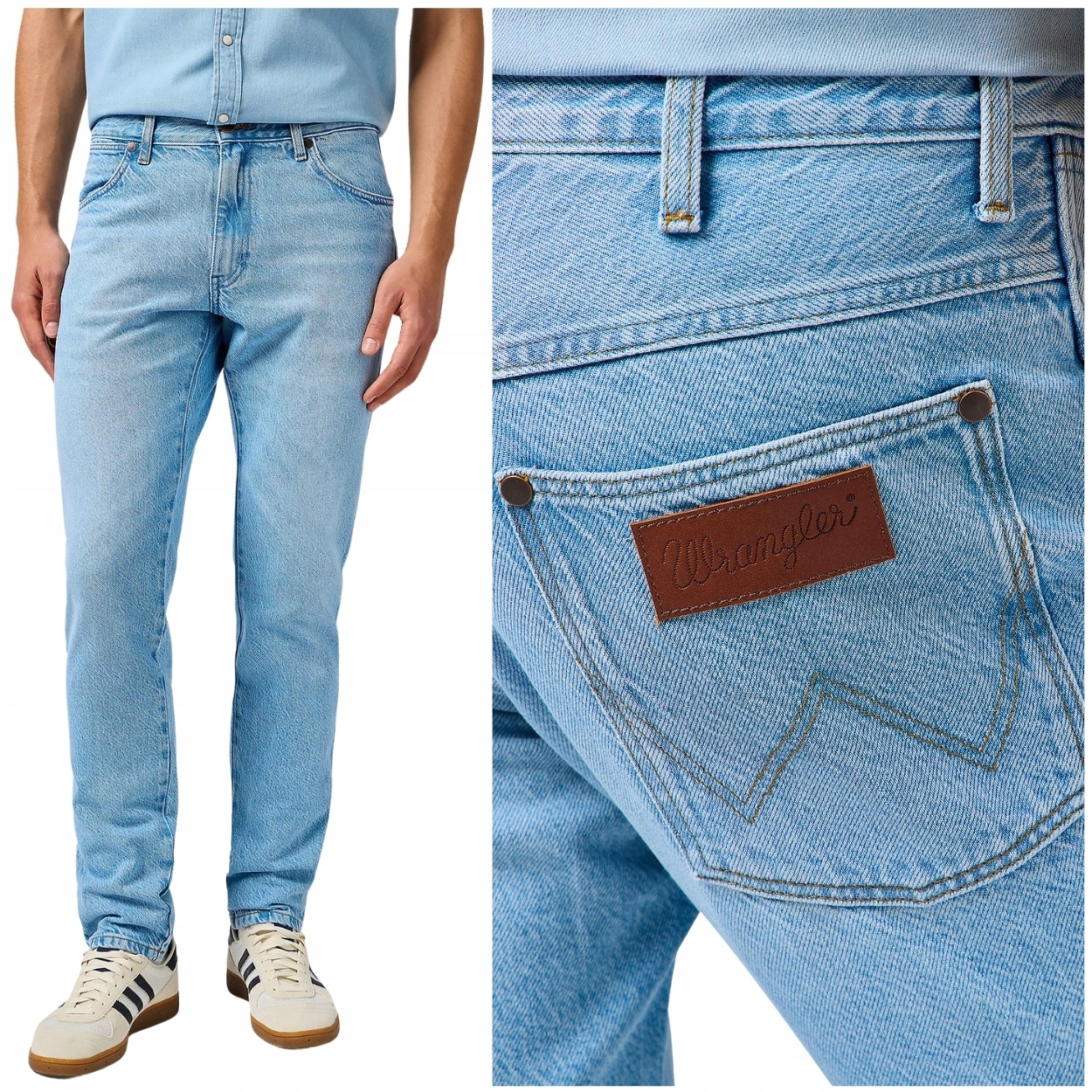 Wrangler River regular tapered Arctic džínové kalhoty bez streče W32 L32