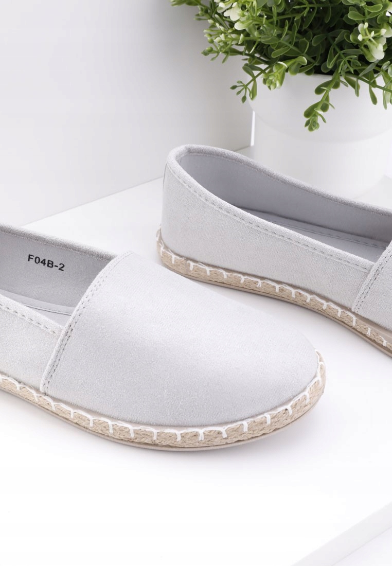 SREBRNE ESPARDYLE DAMSKIE WSUWANE PÓŁBUTY TENISÓWKI PŁASKIE WYGODNE Marka inna