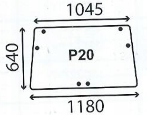 sklo John Deere série 30 a 40 Zadní sekačky