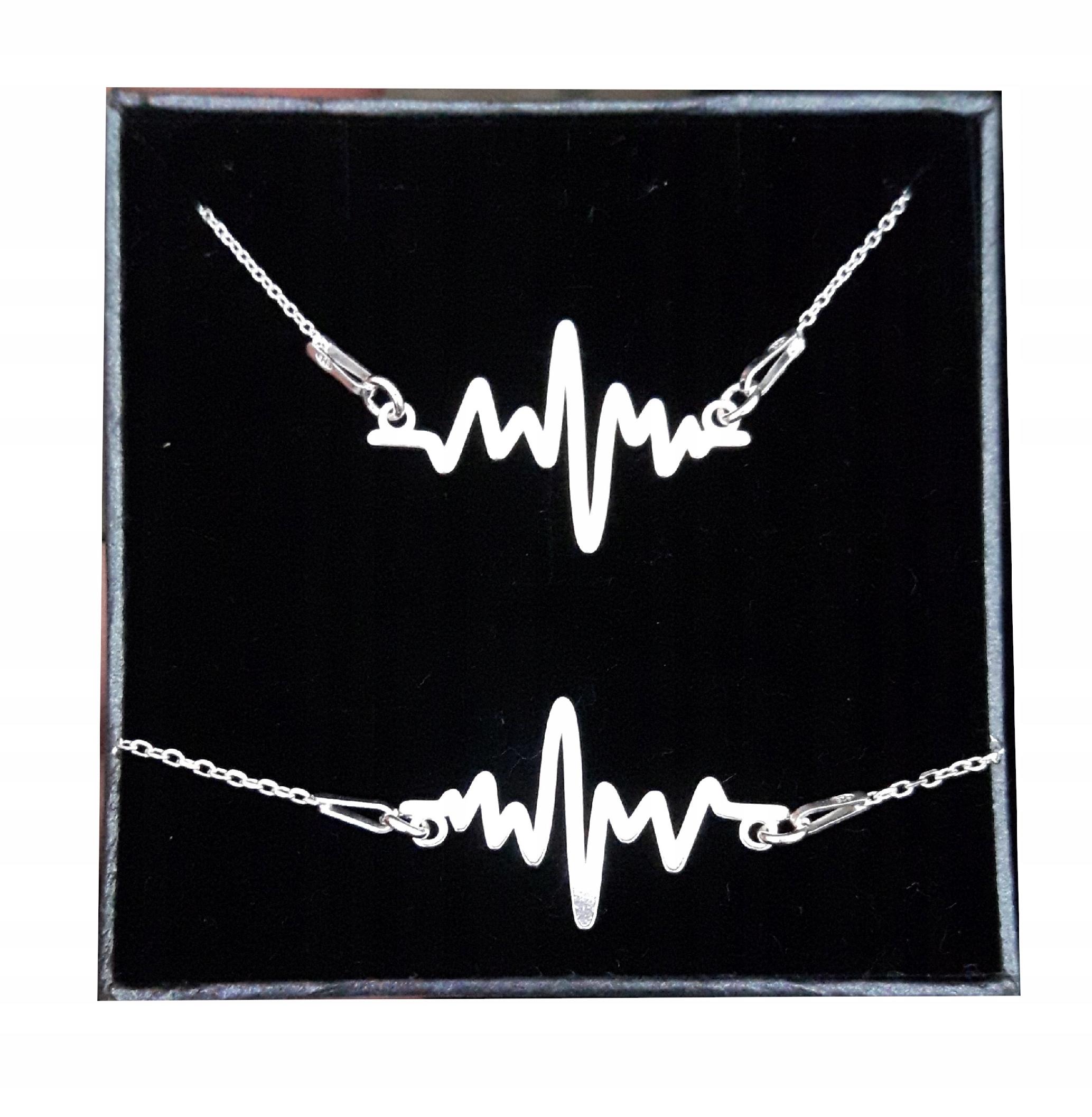 Komplet stříbrných šperků linie života srdce Puls