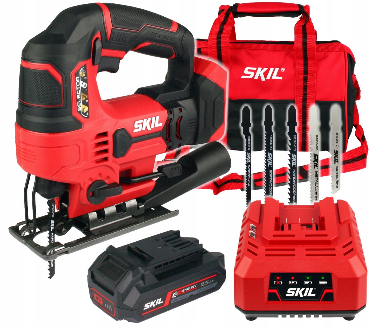 Электролобзик 65mm 20V SKIL 1X2. 5Ah