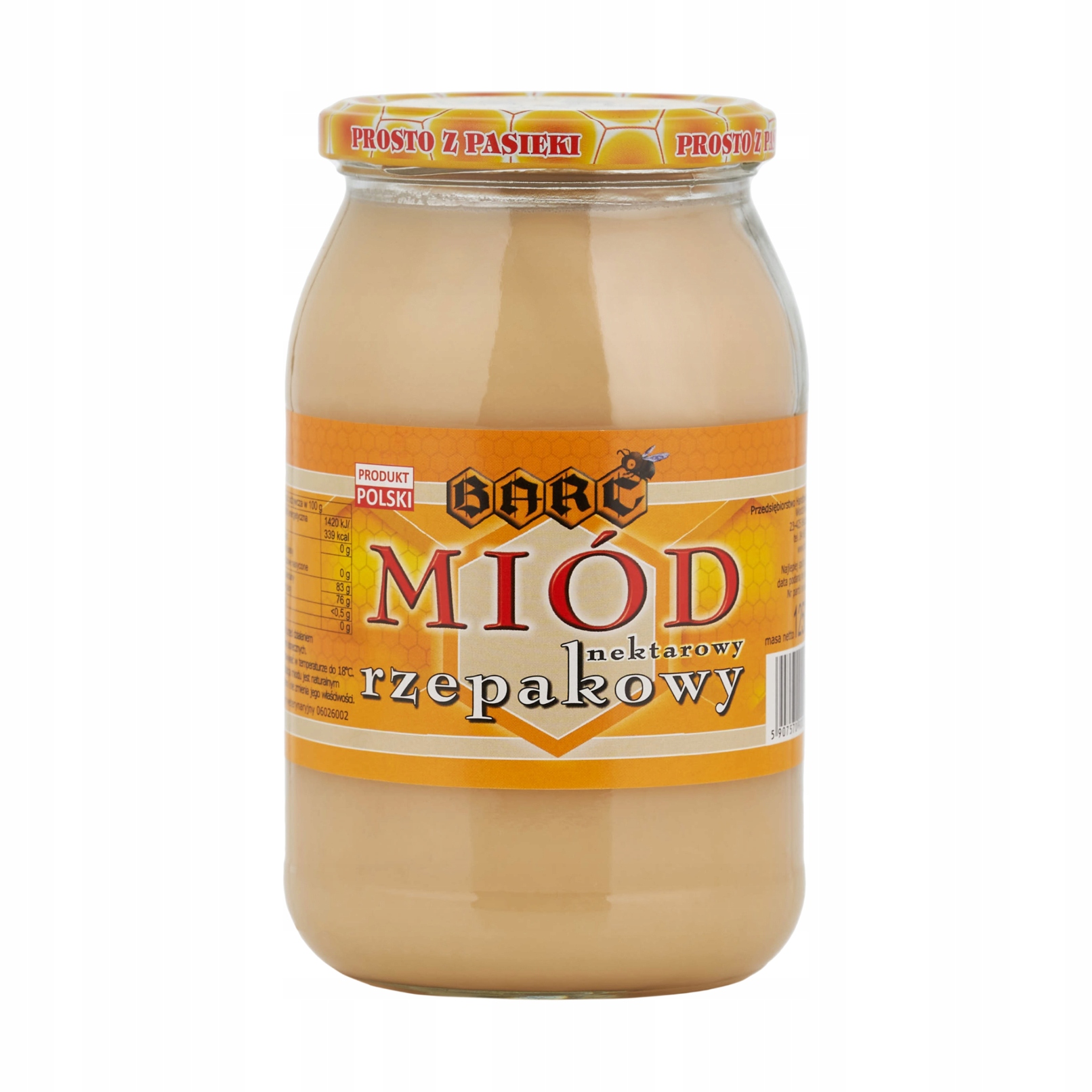 Řepkový med krémový s Roztoči 1250g Čerstvá Sbírka