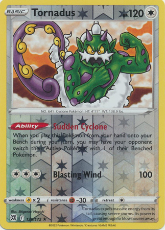 Tornadus 126/172 Rare Reverse Holo Pokemon