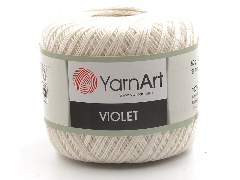 Kordonek Violet YarnArt 003 biały