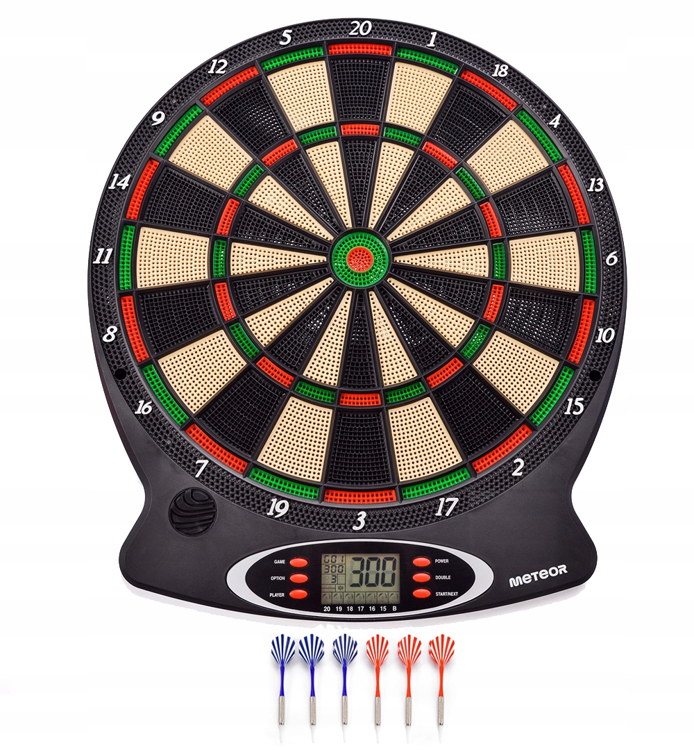 Elektroniczna tarcza do tarta LCD+ 6 rzutek Meteor