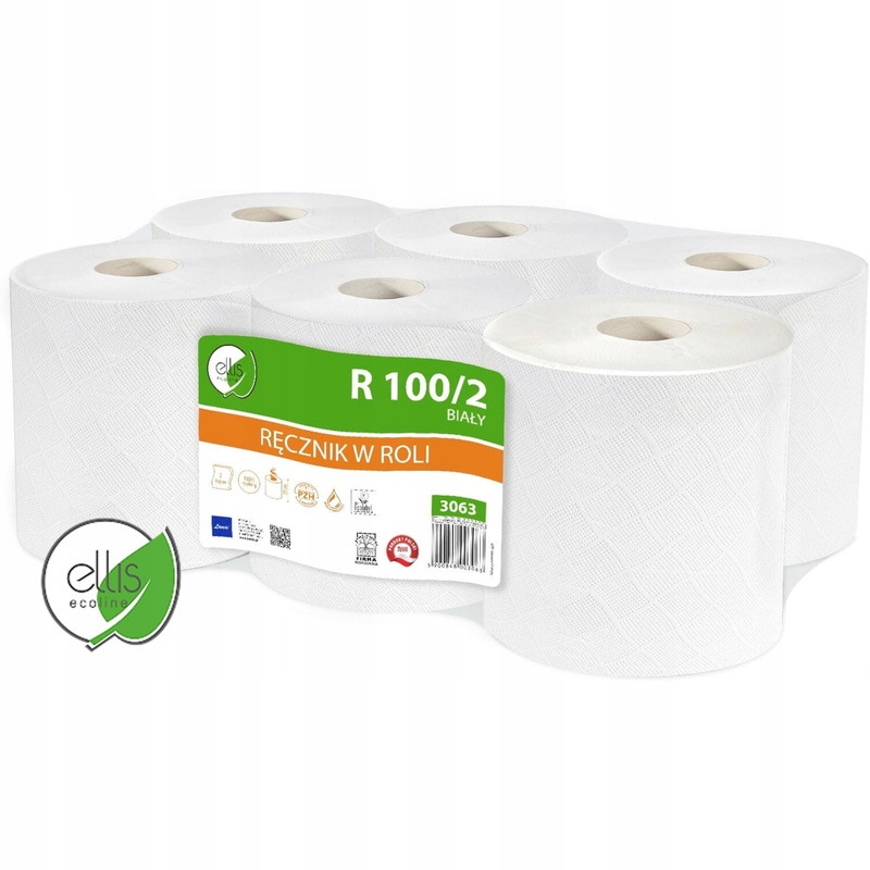 Levně Ručník v roli Ellis 100m 2w recyklovaný bílý (6)