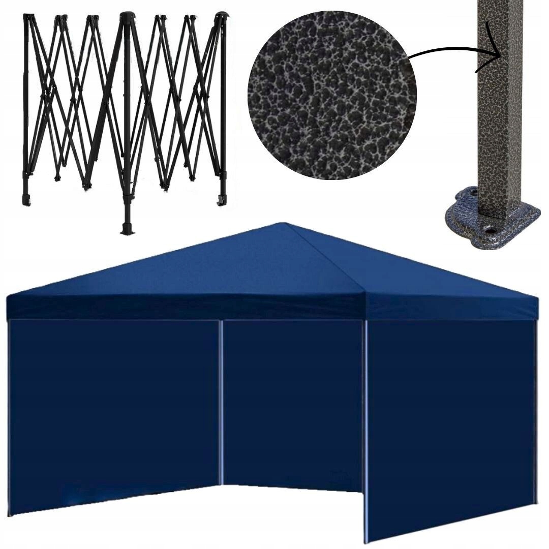 Namiot Ogrodowy Pawilon Ekspresowy Cateringowy Handlowy 3x4,5m Niebieski