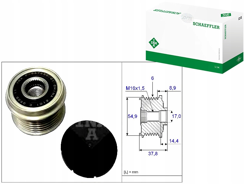 INA535 0217 10 Pásové Kolo Alternátoru Kia Sorento Asistent řidiče #33