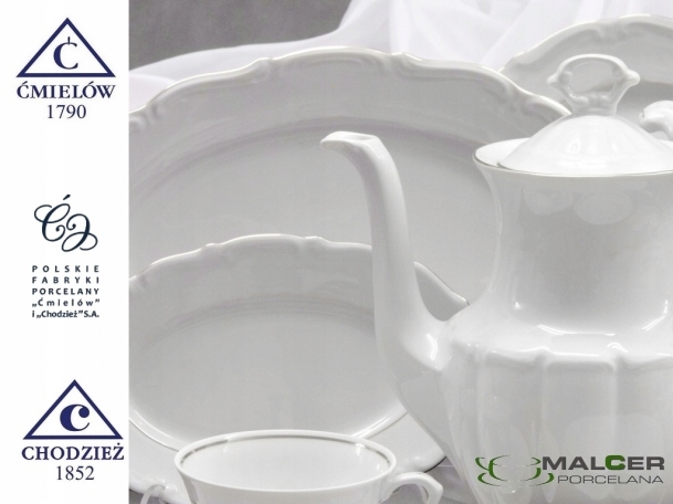 G237 SPODEK 15,7 MARIA TERESA PORCELANA PL Kolor biały
