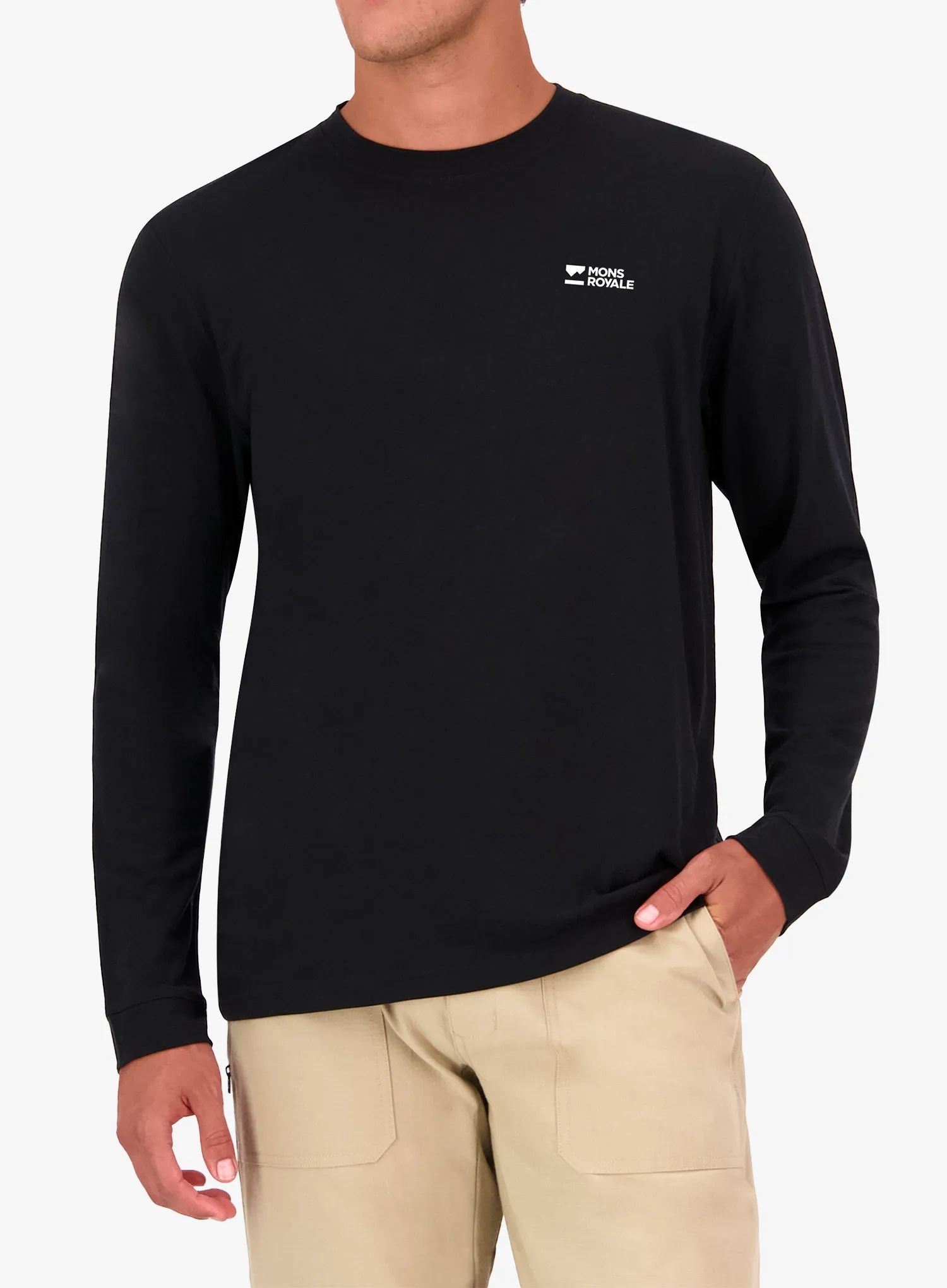 Dlouhý rukáv Mons Royale Icon Merino Long Sleeve černá XXL