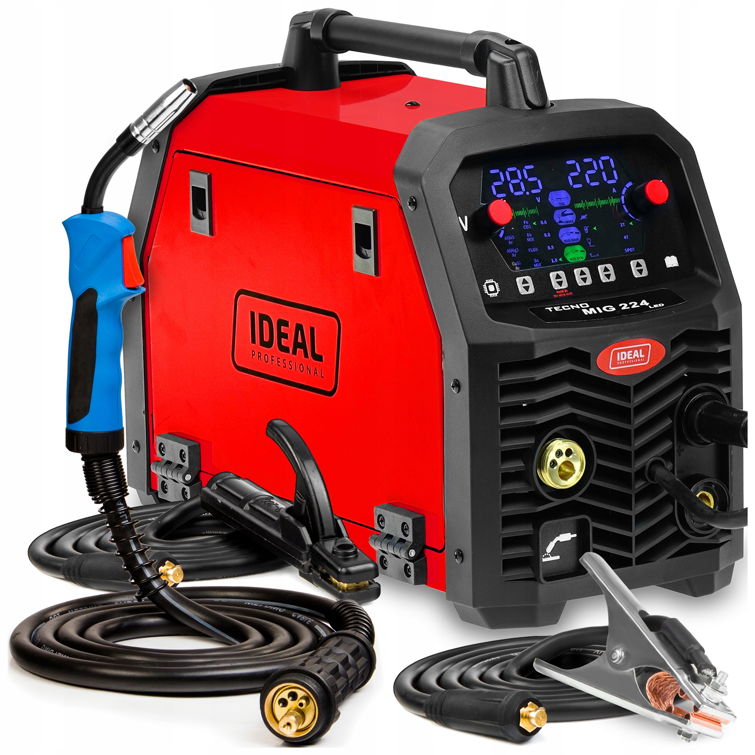 Półautomat spawalniczy MIG/MAG, MMA Ideal 30-220 A 230 V