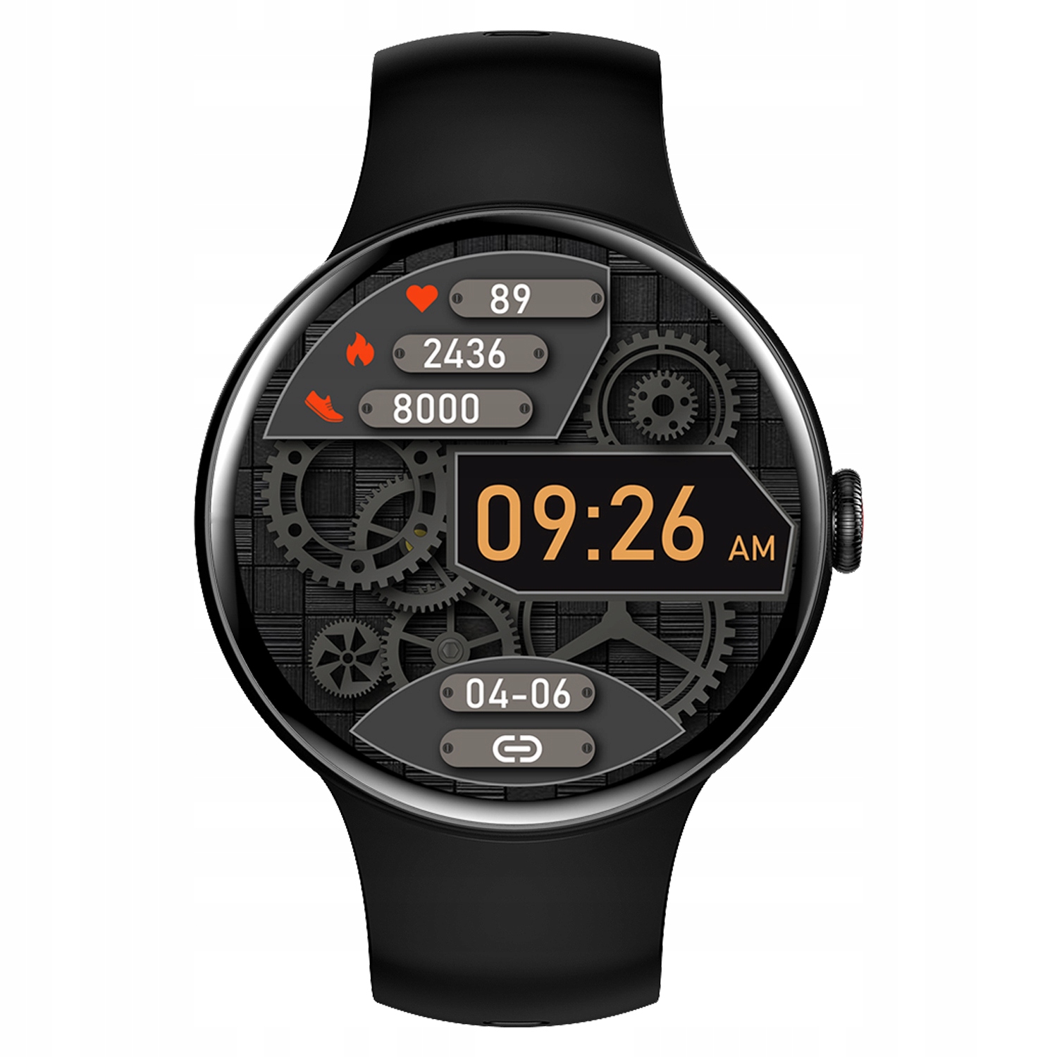 SMARTWATCH ZEGAREK MĘSKI POLSKIE MENU ROZMOWY SPORT AMOLED SMART WATCH Kolor czarny