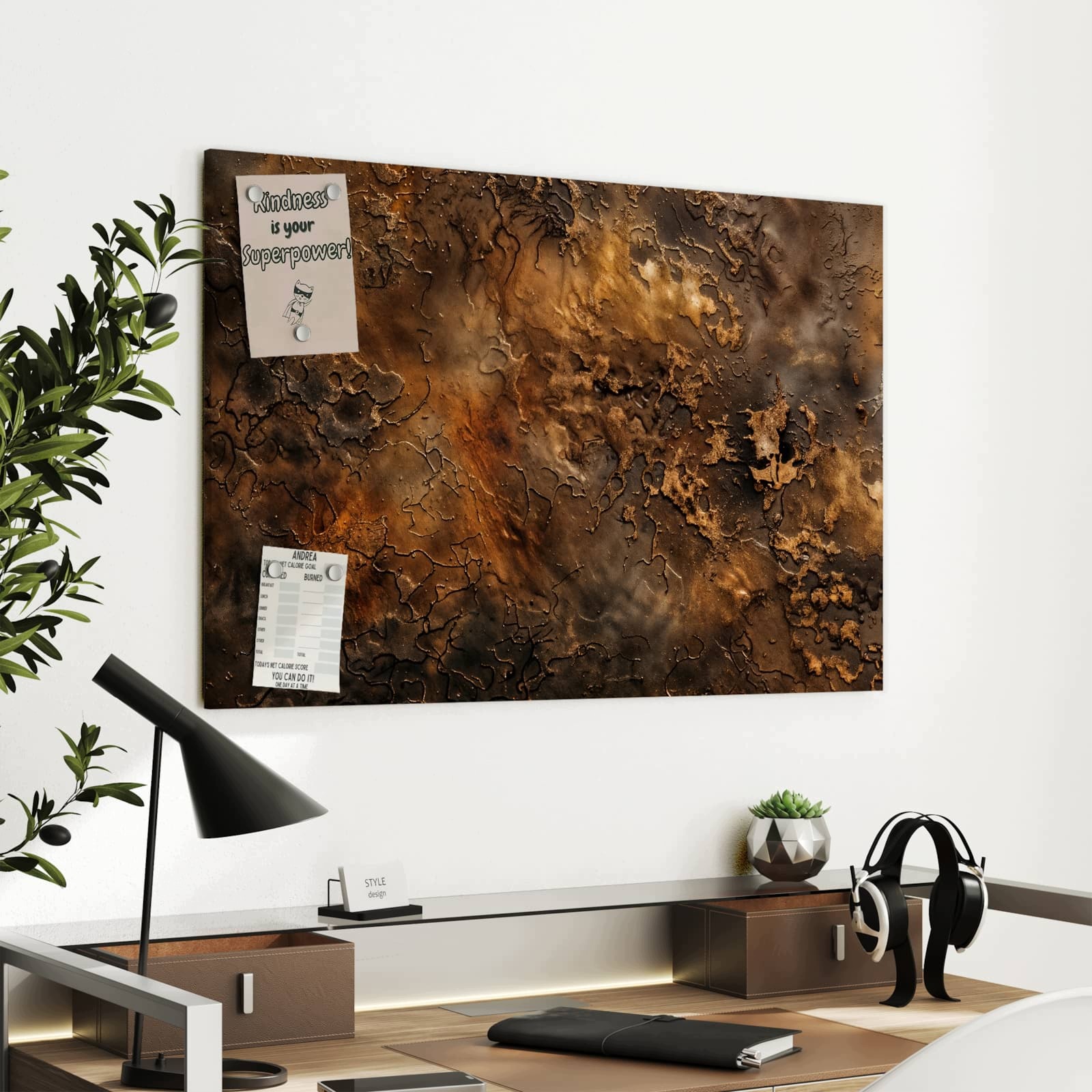 Magnetická tabule Abstraktní Země 90 × 60 cm