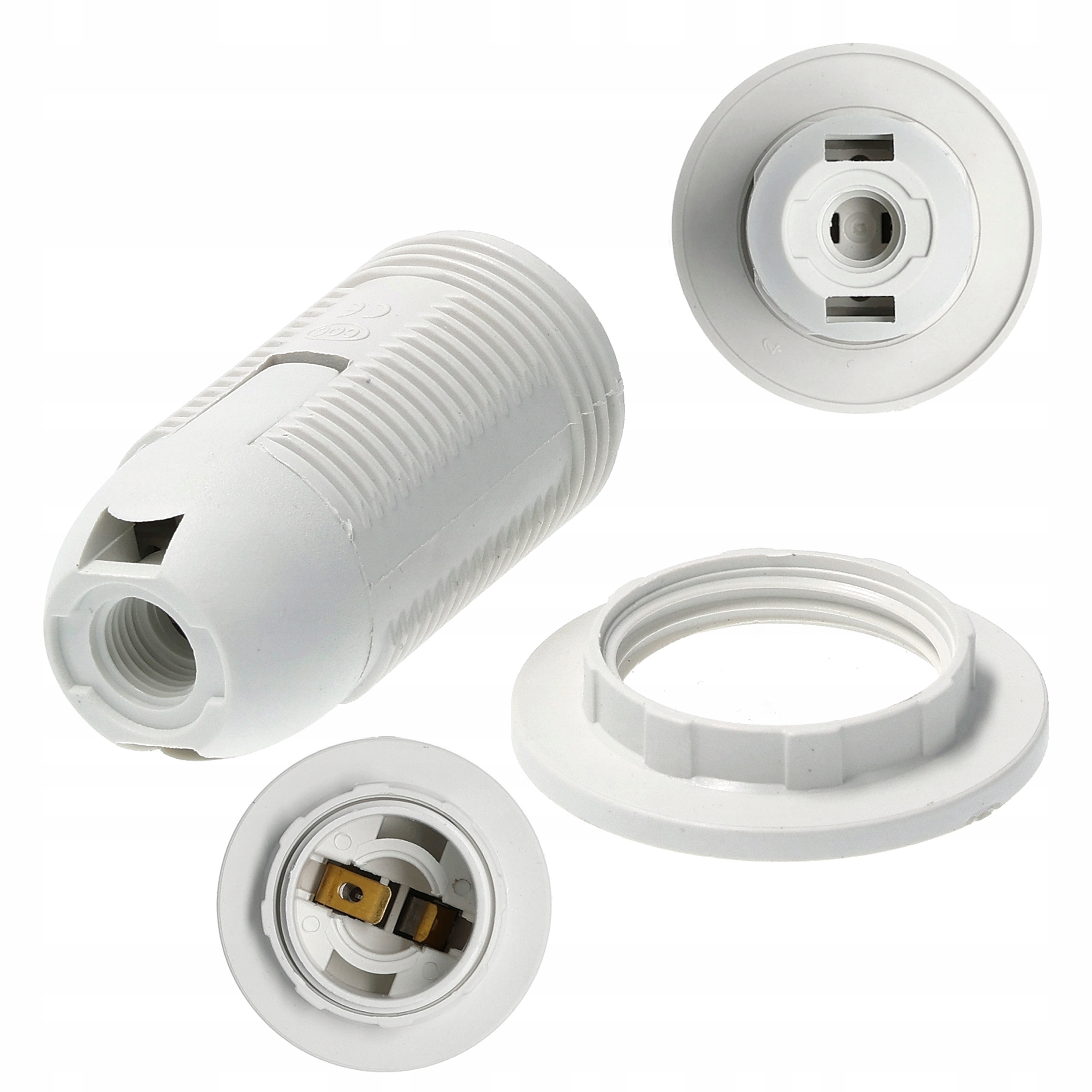 OPRAWA OPRAWKA GNIAZDO ŻARÓWKI E14 Z PIERŚCIENIEM Marka Elcan