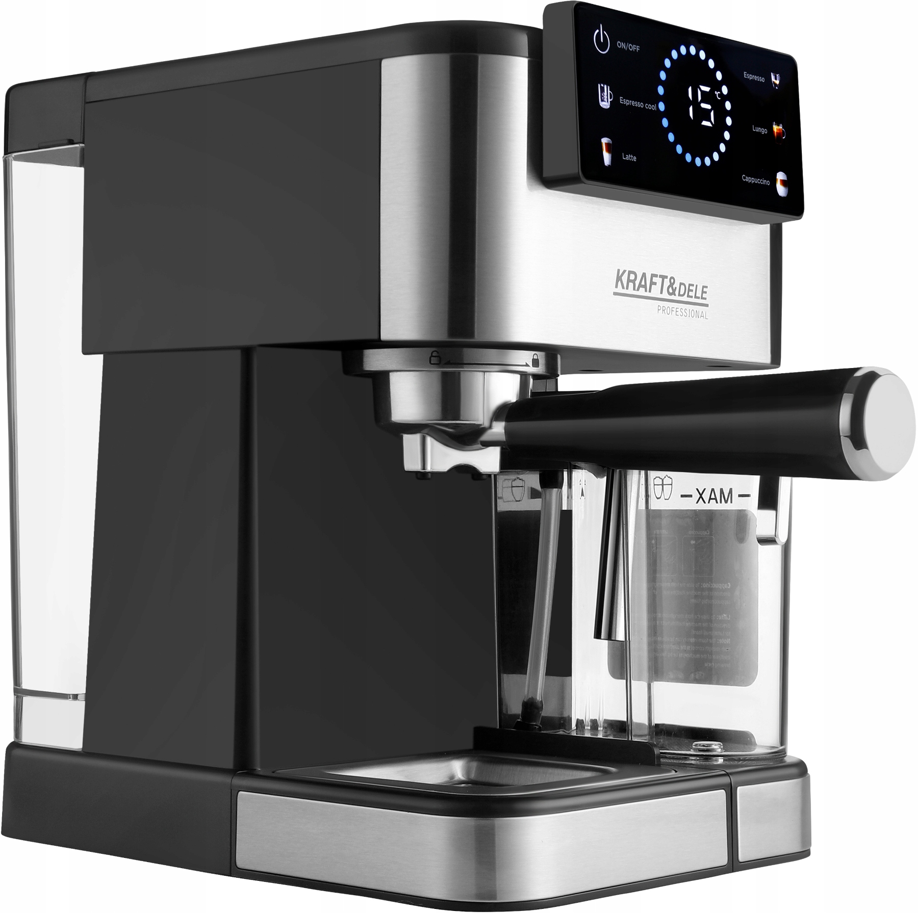 Kávovar na espresso na kávu 1500 W 20 bar LCD Kraft&dele KD4292