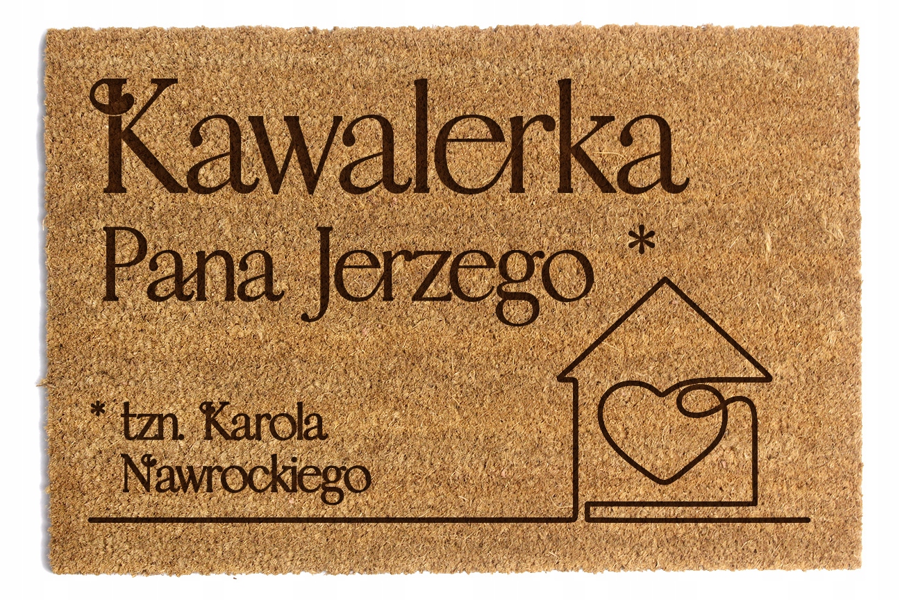 Stěrač Pod Dveře 60 x 90 cm Kavalírka Vaše jméno Příjmení *tzn. Karla