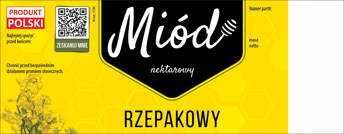 

Etykiety samoprzylepne na miód rzepakowy (100szt)