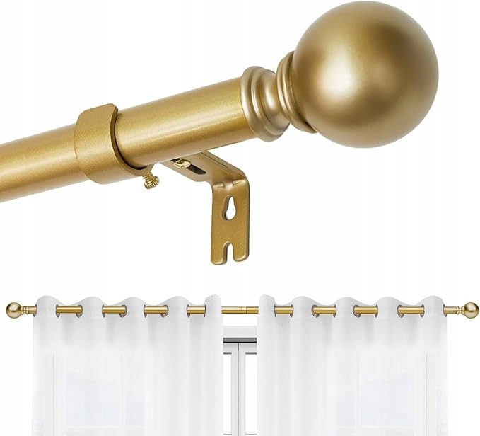 Garnýž Na Dekorativní Záclony 360 CM Max Zlatý Hliníkový