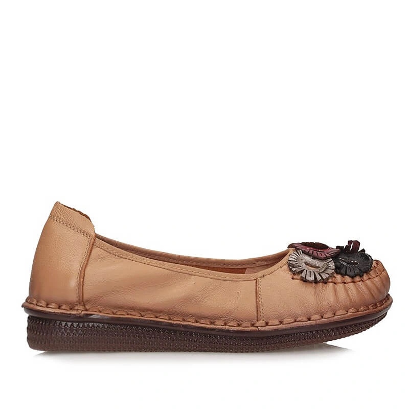 Dámské polobotky Potocki 26-15309 Ca, hnědé, nazouvací baleríny