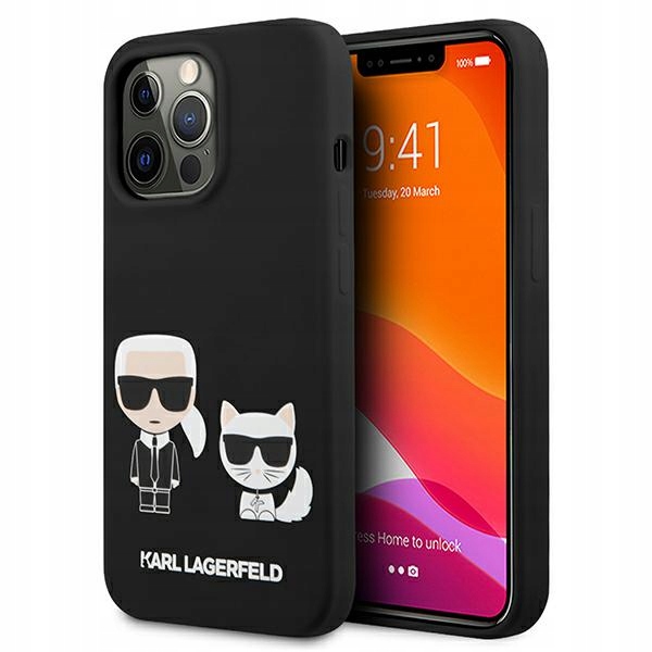 Pouzdro pro iPhone 13 Pro Karl Lagerfeld Silicone Černé