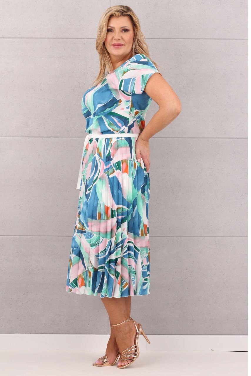 SUKIENKA PLISOWANA DUŻE ROZMIARY POLSKI PRODUCENT ZWIEWNA KOMUNIA WESELE Płeć kobieta