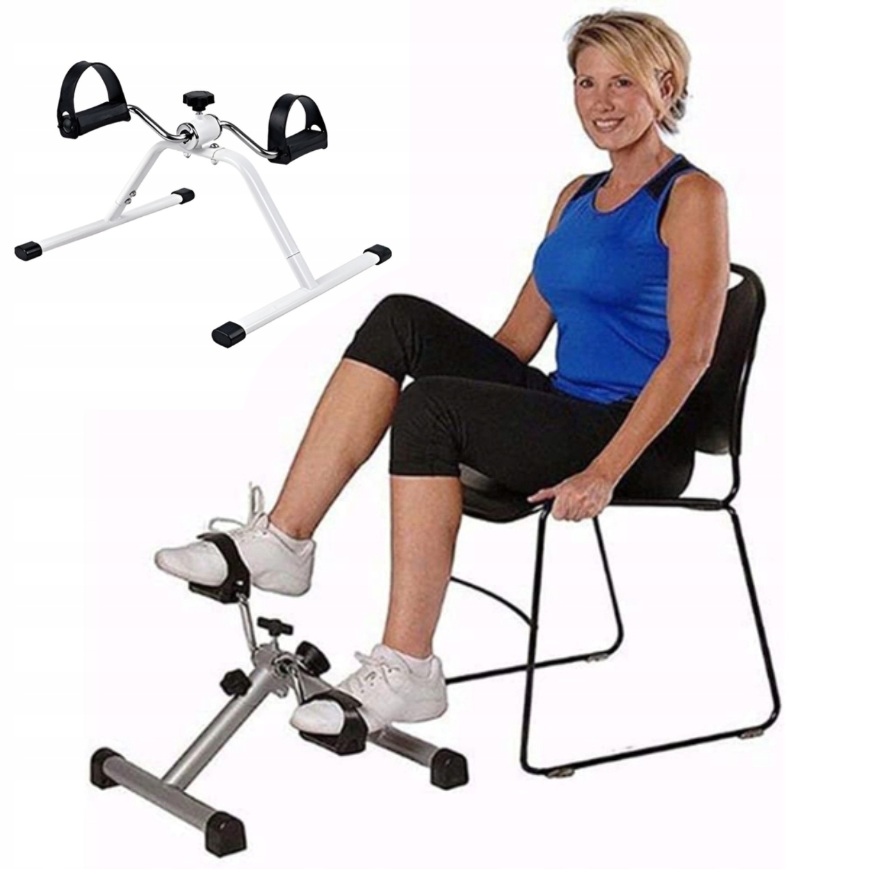 Mini Rower Treningowy z Pedałami Rehabilitacja i Trening w Domu Trenażer
