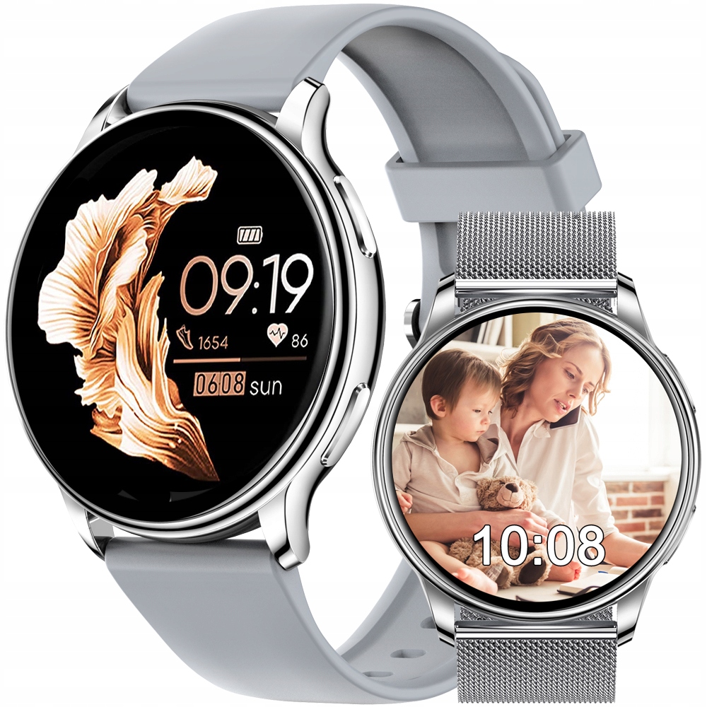 SMARTWATCH ZEGAREK DAMSKI POLSKIE MENU ROZMOWY CIŚNIENIE + 2 PASKI GRATIS Rodzaj cyfrowe