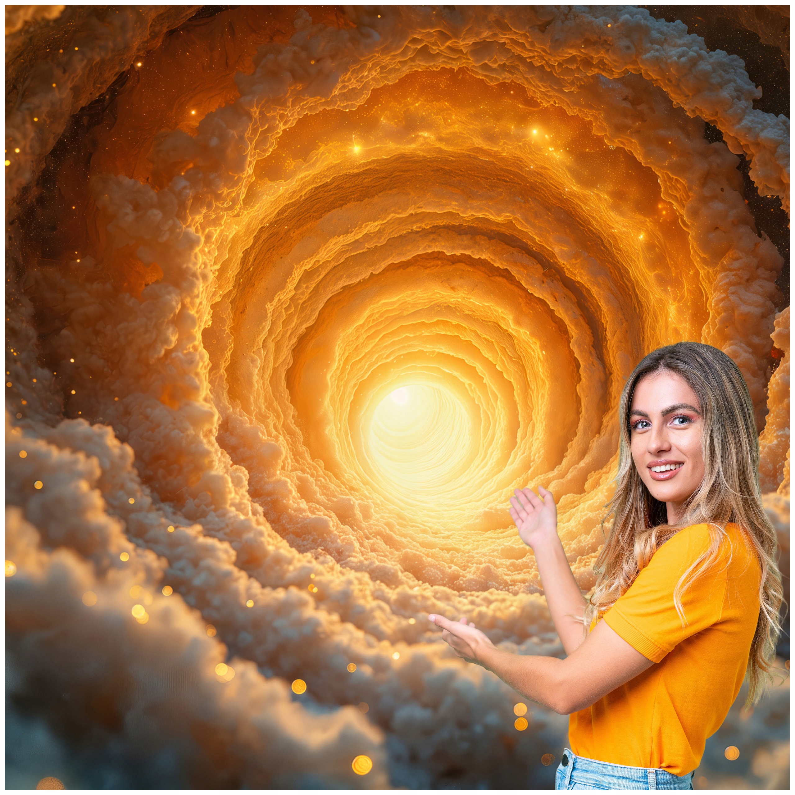 3D fototapeta Tunel Chodba Abstrakcia Časopriestorová 392x260 TUN14W