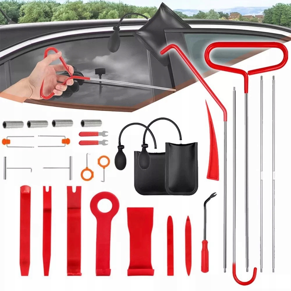 Sada Pro Nouzové Otevírání Dveří Auta S Polštáři A Taškou