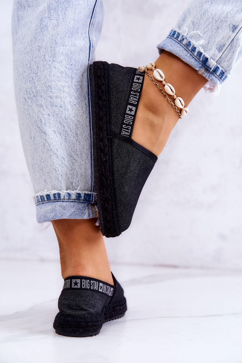 DAMSKIE ESPADRYLE BIG STAR JJ274878 CZARNE 38 Wzór dominujący bez wzoru