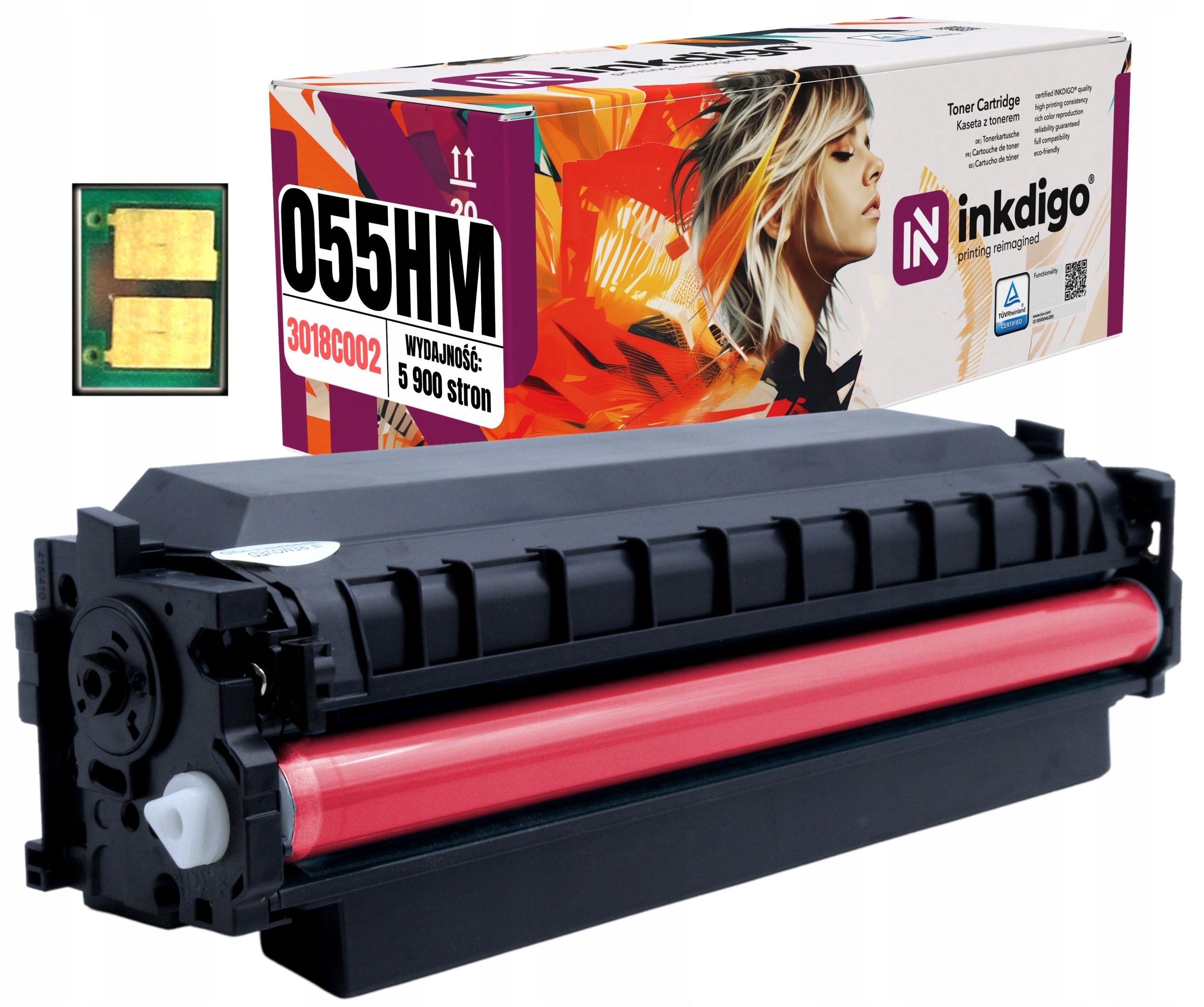 Toner s Chipem pro Canon Lbp 662 663, náhrada 055H