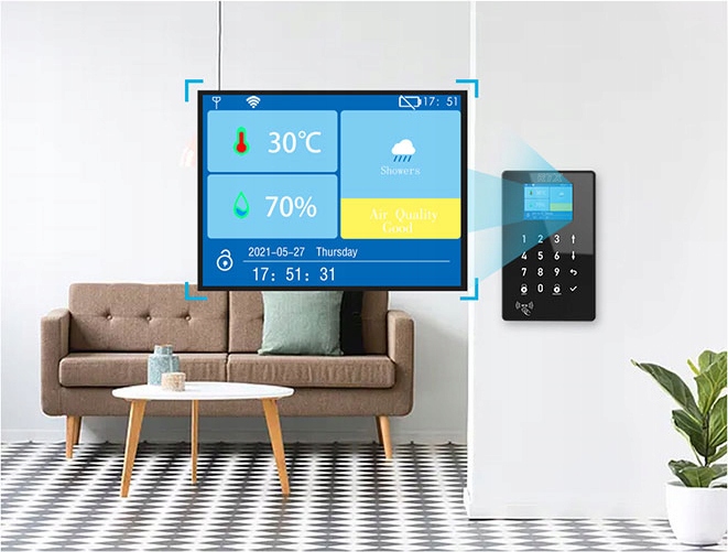 Alarm bezprzewodowy czujniki TUYA WiFi RFID GSM PL Stan opakowania oryginalne