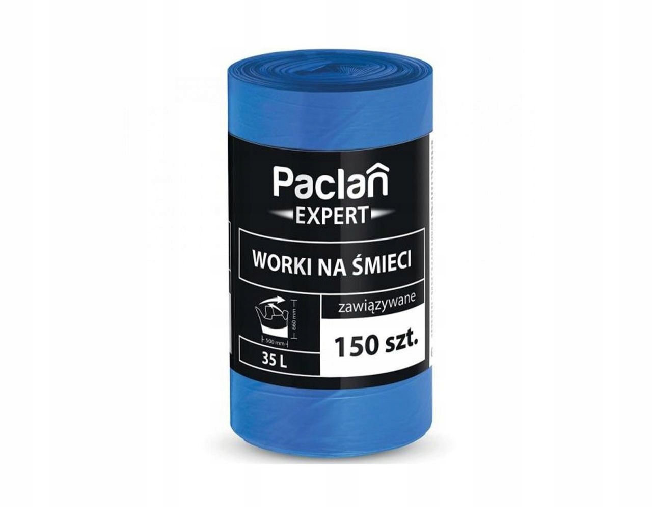 

Worki Na Śmieci Paclan 35L 150SZT. Zawiązywane