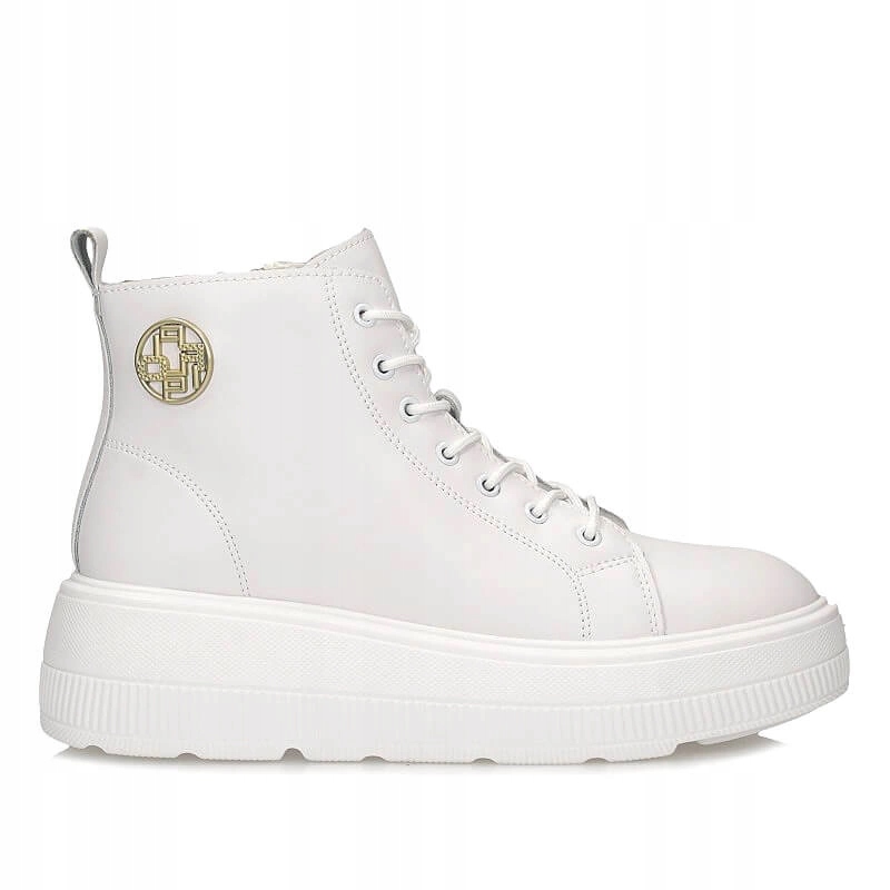 Kožené dámské kotníkové boty na platformě Filippo DBT6374/25 Wh