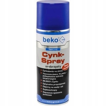 

Spray Cynkowy Cynk na Zimno Srebrzysty 400ml Beko