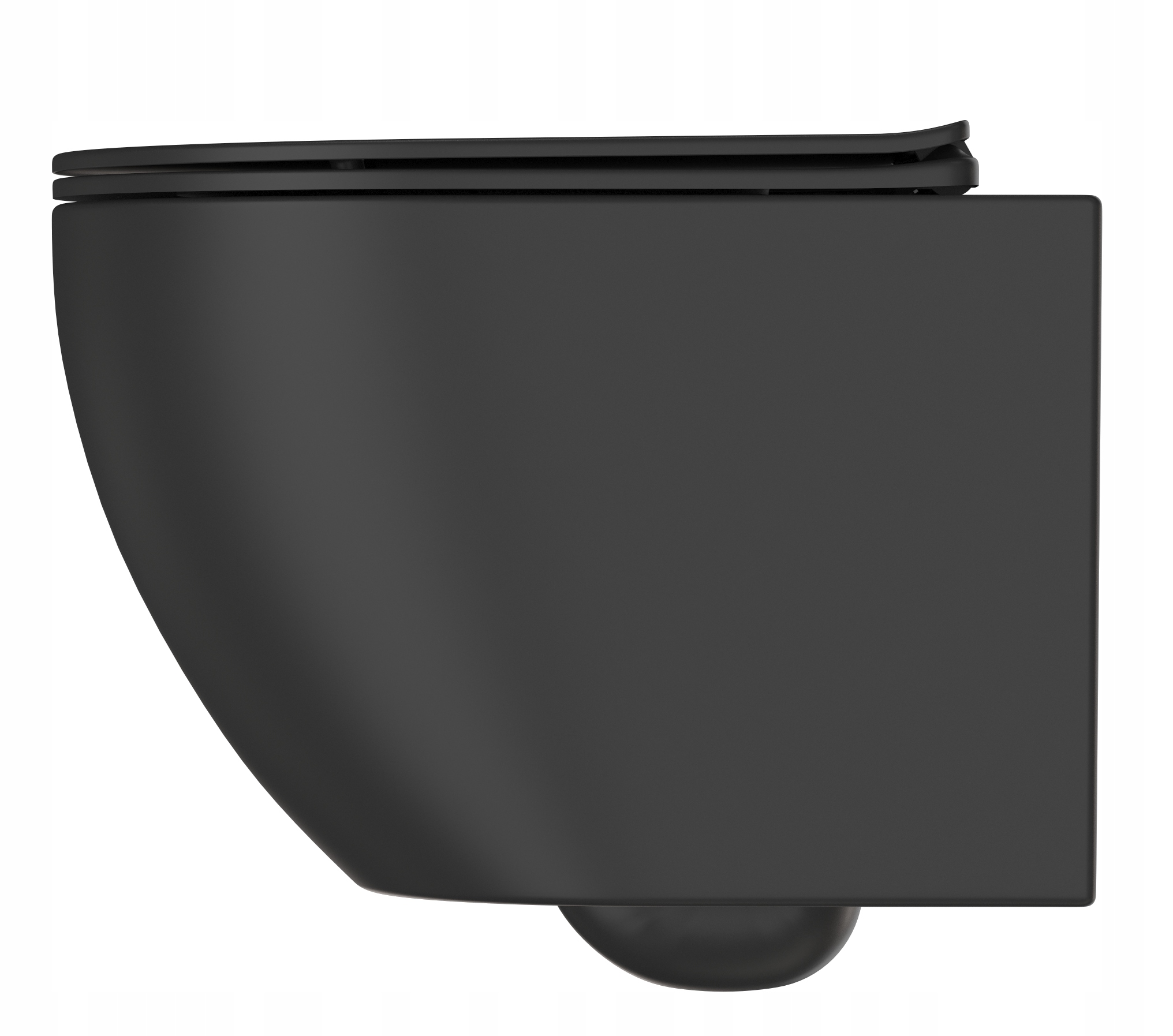 Wc Mísa Černá Závěsná Bezpřírubová Deska Via