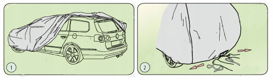 MEMBRANOWY pokrowiec na Audi Q2 Waga produktu z opakowaniem jednostkowym 3 kg