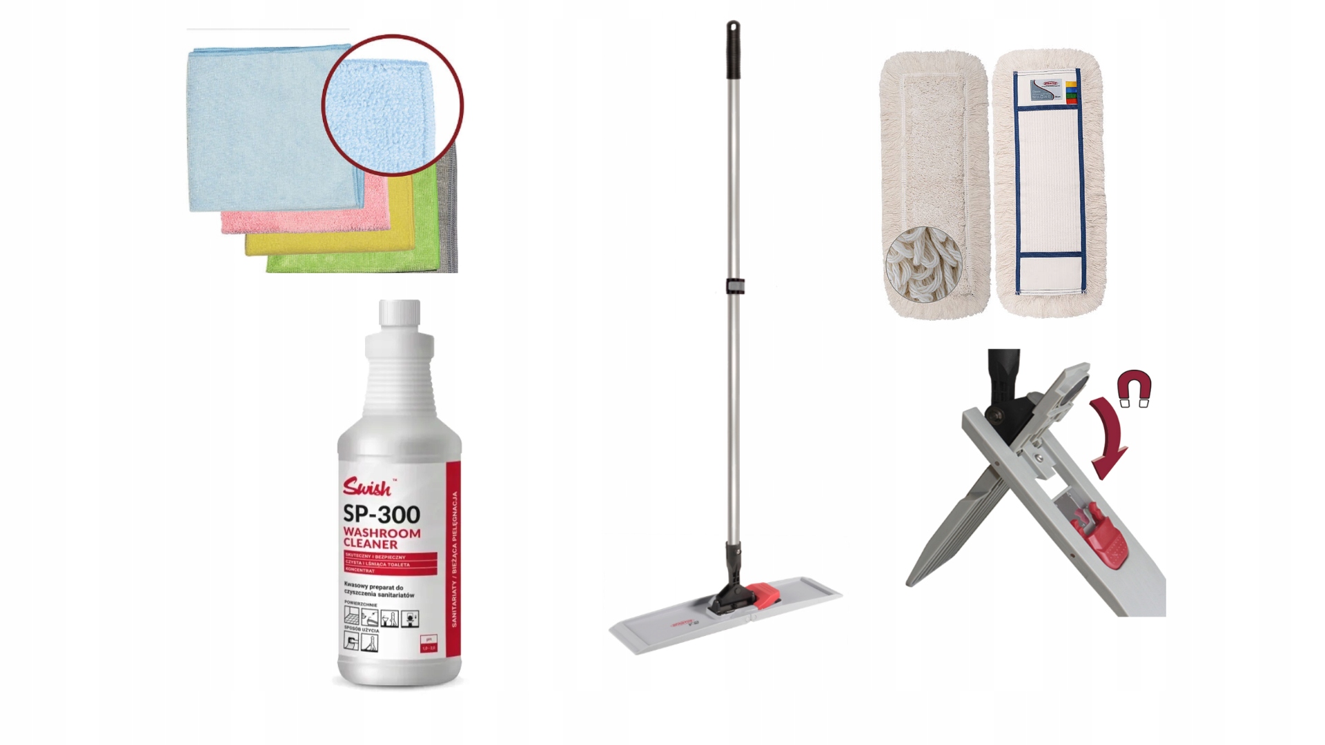 Levně Sada na úklid koupelny 3v1 mop Sprintus Magic Click Swish Sp 300