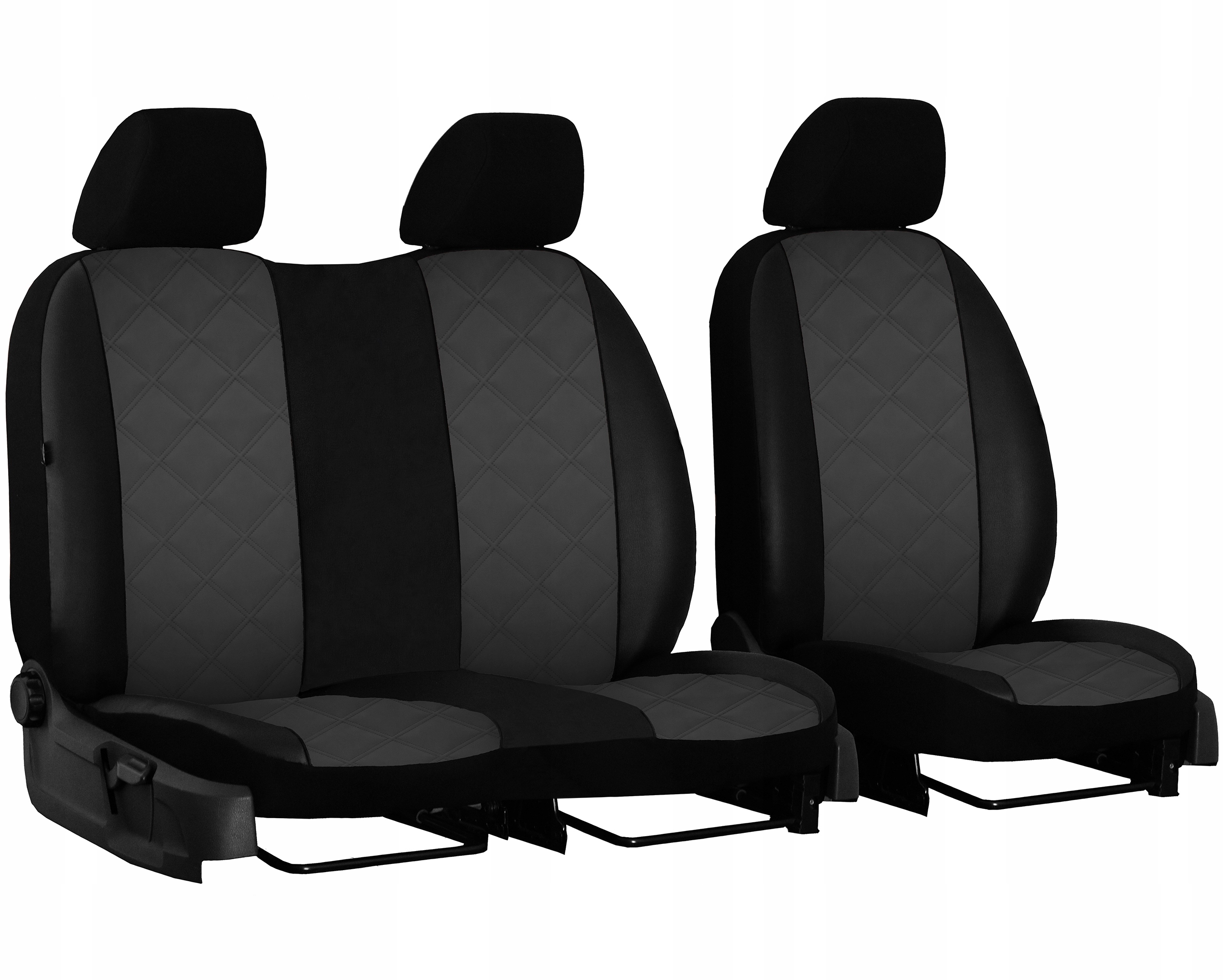 Kožené Odměrné Potahy Na Sedadla Pro Nissan Townstar 2+1