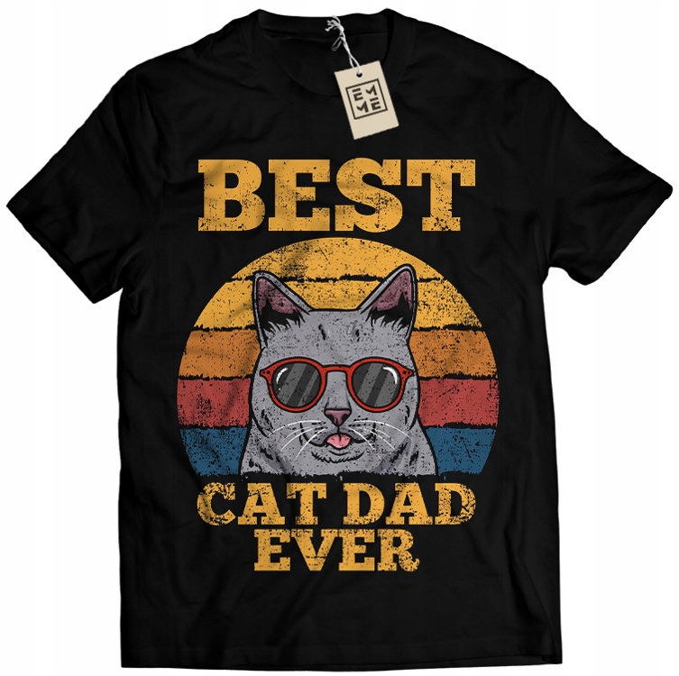 KOSZULKA MĘSKA DAD CAT TATA KOTA KOCI PREZENT L 13147879906 Allegro.pl