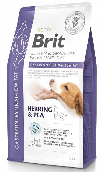 Brit Veterinary Diet Gastrointestinal Low Fat Herring&Pea dla psa 2kg