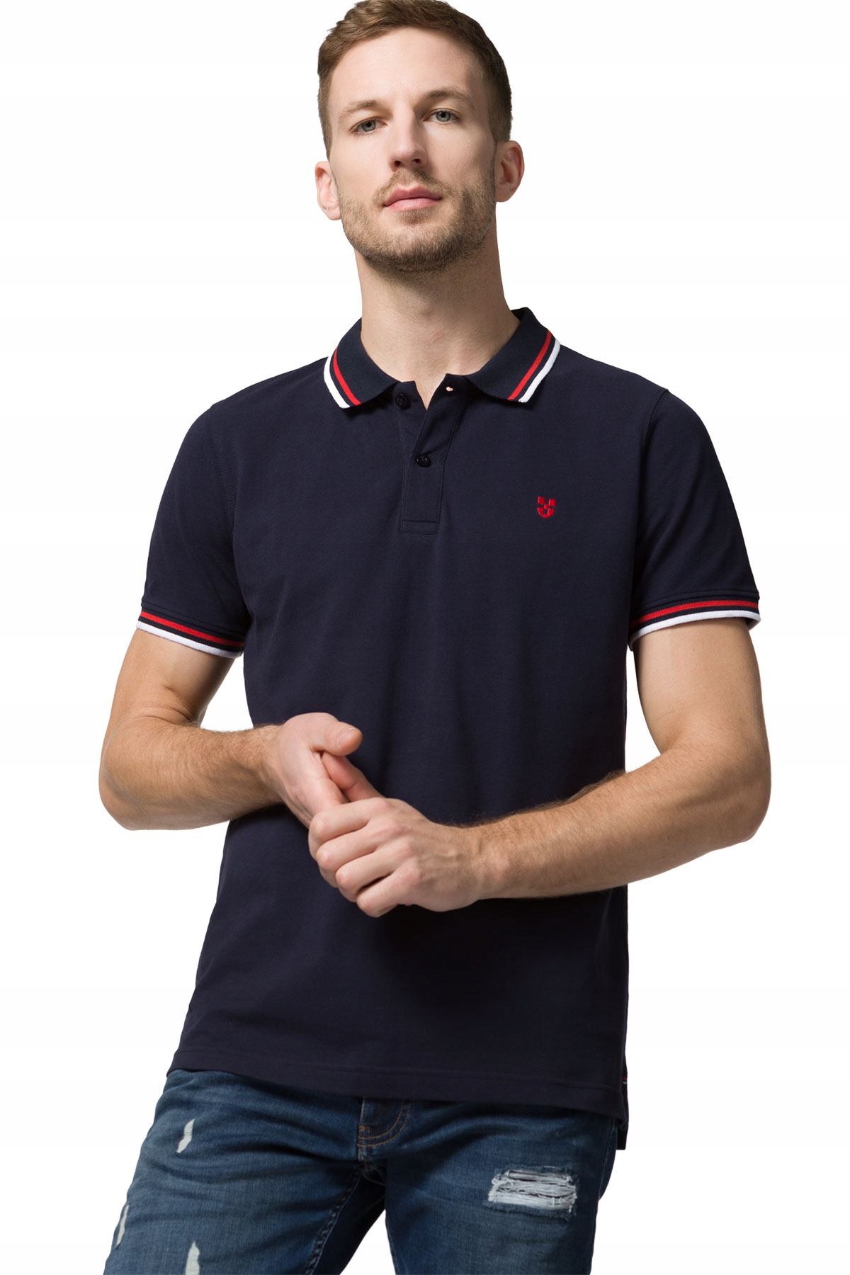 Koszulka Polo Męska Granatowa Próchnik PM2 M