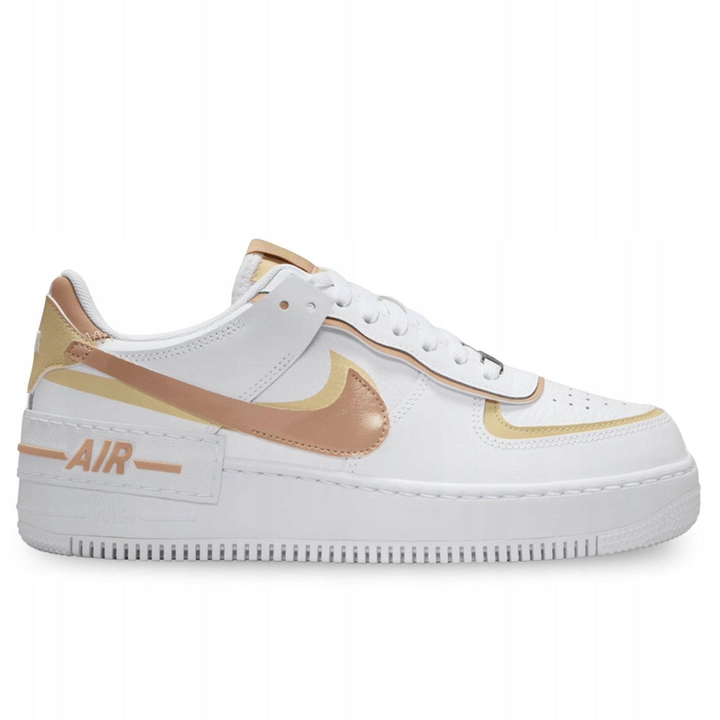 Dámské Boty Nike Air Force 1 Shadow Sportovní Kožené Tenisky Bílé